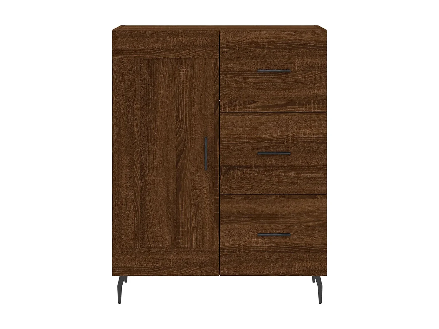 Buffet chêne marron 69,5x34x90 cm bois d'ingénierie