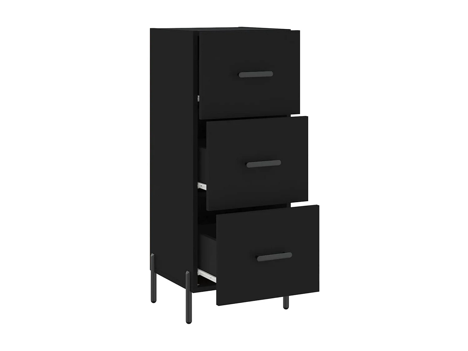 Buffet Noir 34,5x34x90 cm Bois d'ingénierie