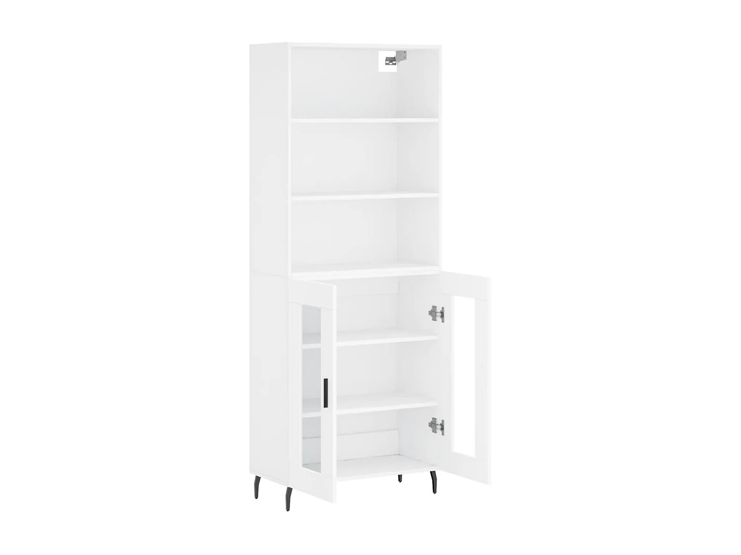 Buffet haut Blanc 69,5x34x180 cm Bois d'ingénierie