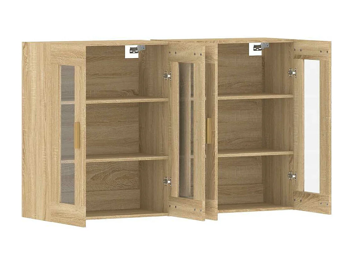 Armoires murales 2 pcs chêne sonoma bois d'ingénierie