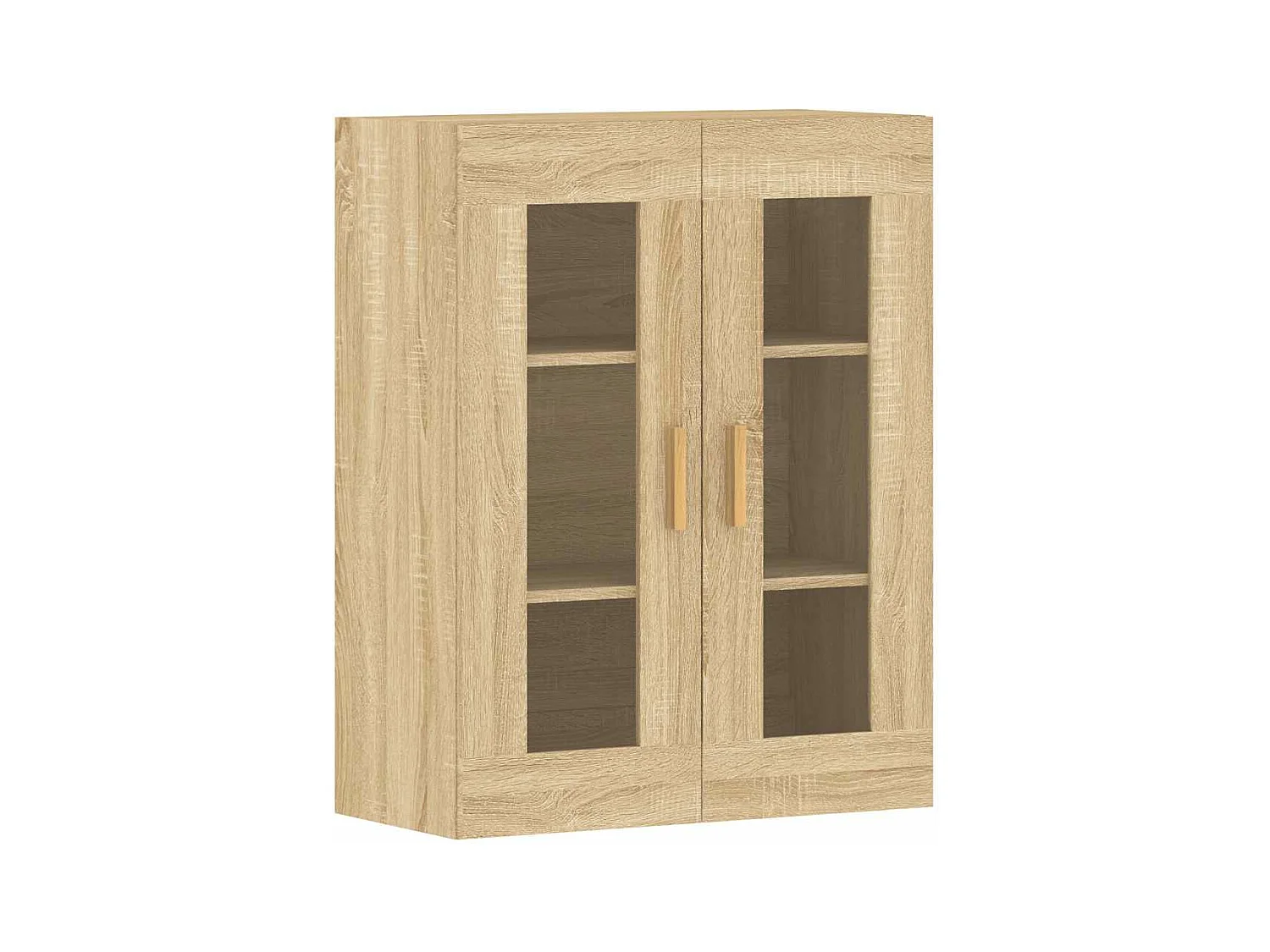 Hangkasten 2 st bewerkt hout sonoma eikenkleurig