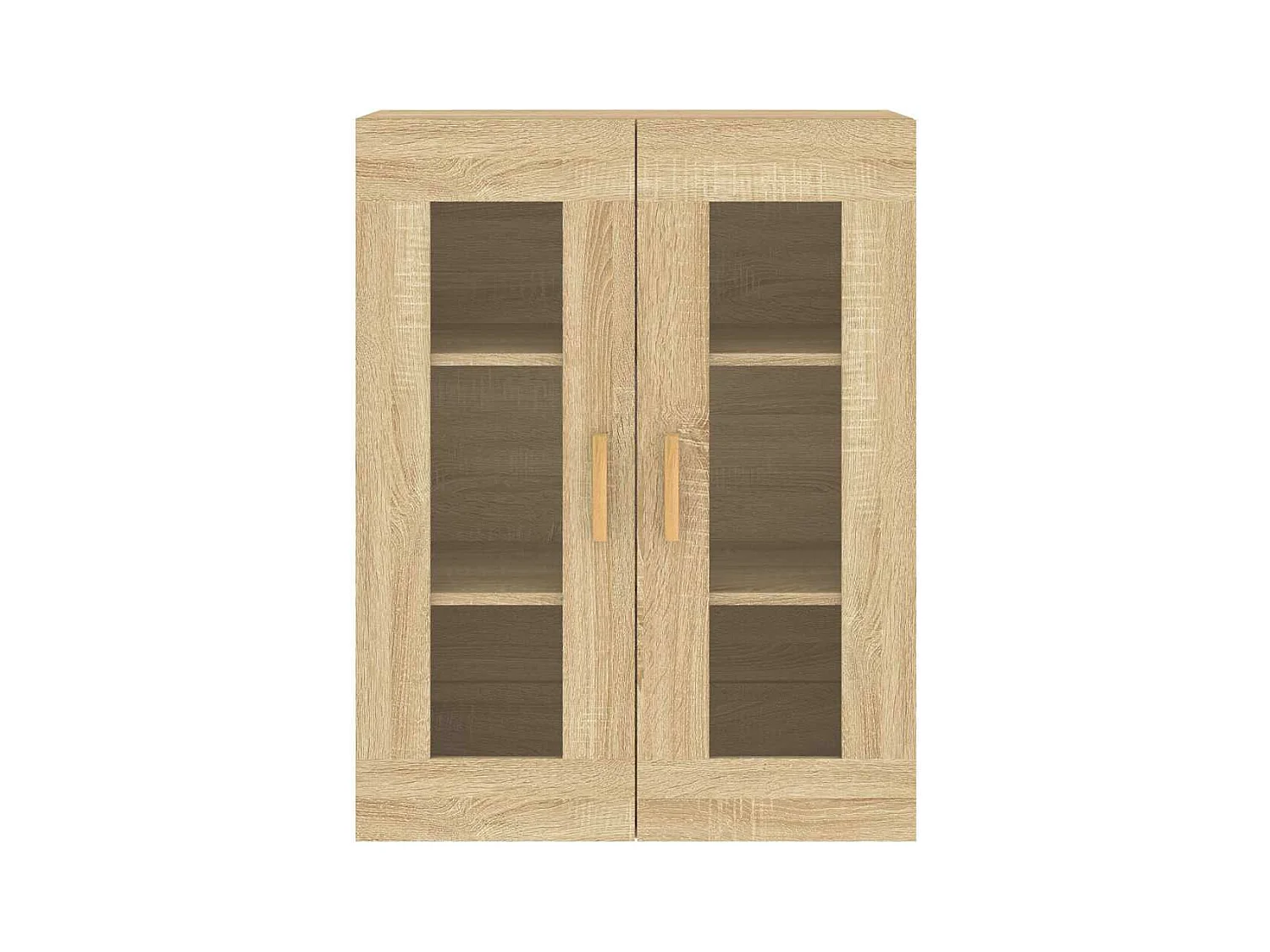 Hangkasten 2 st bewerkt hout sonoma eikenkleurig