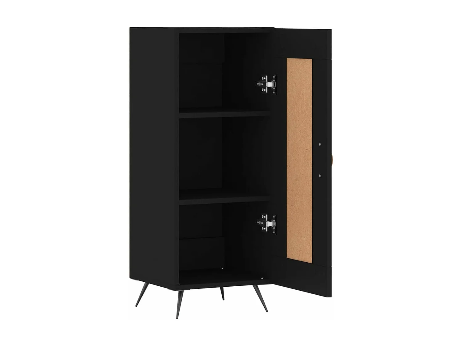 Credenza Nero 34,5x34x90 cm in Legno Multistrato
