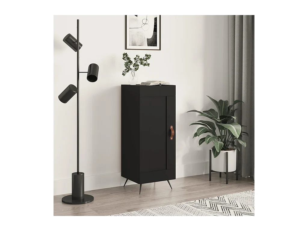Buffet Noir 34,5x34x90 cm Bois d'ingénierie