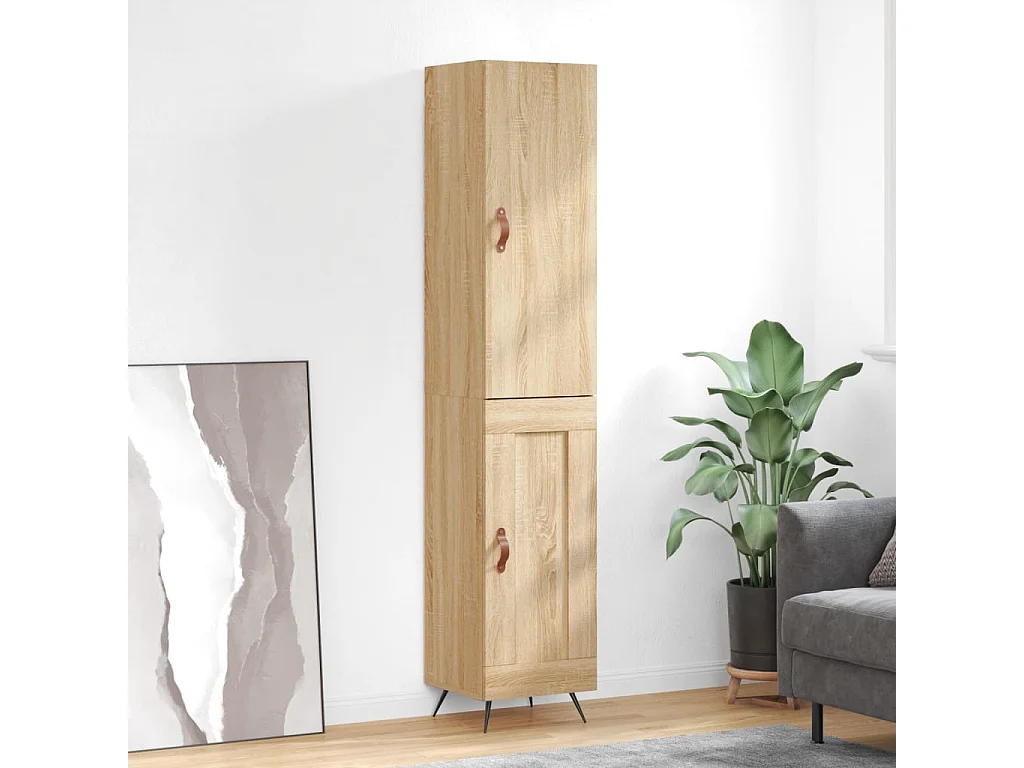 Credenza Rovere Sonoma 34,5x34x180 cm in Legno Multistrato