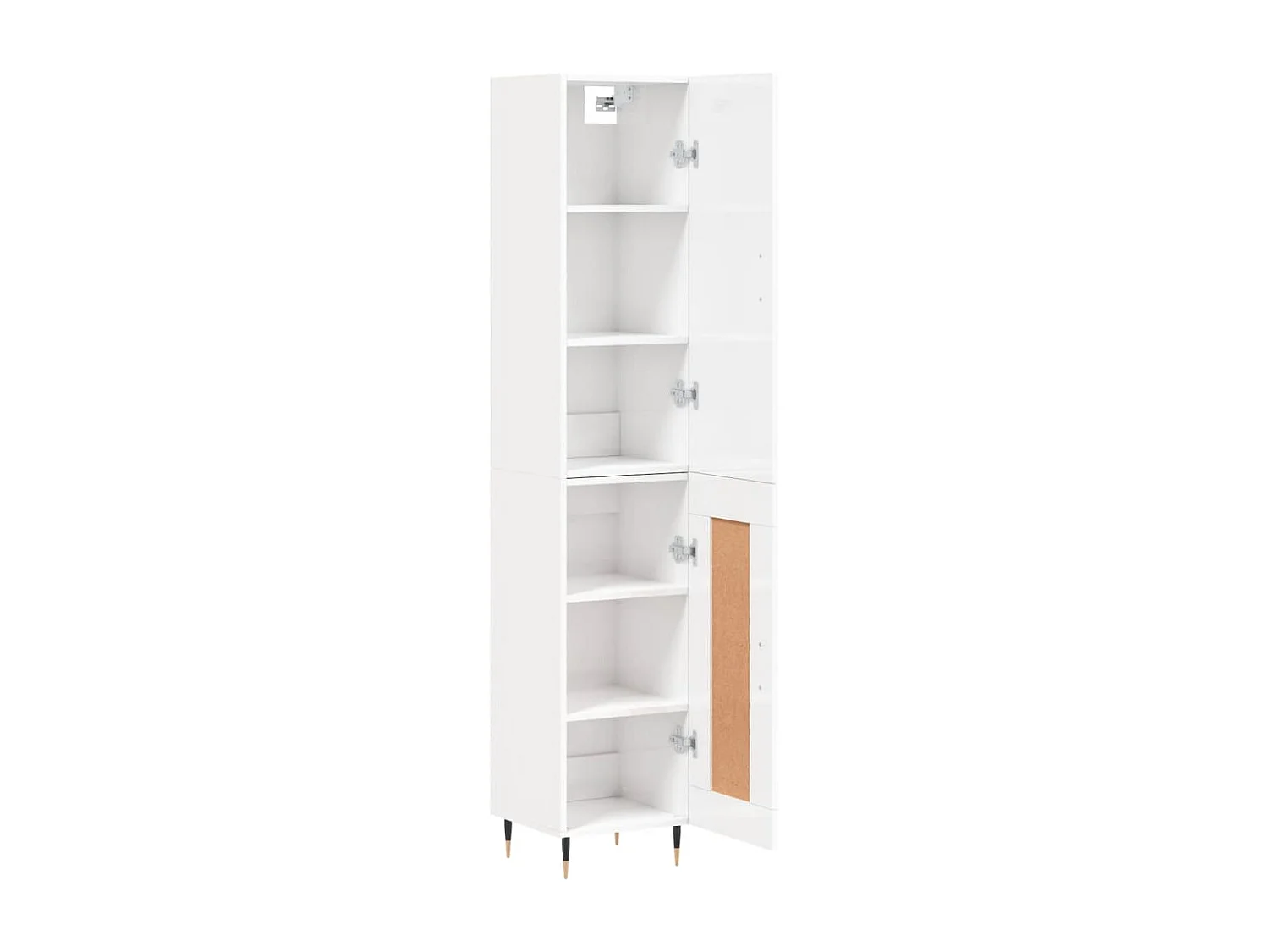 Highboard Hochglanz-Weiß 34,5x34x180 cm Holzwerkstoff