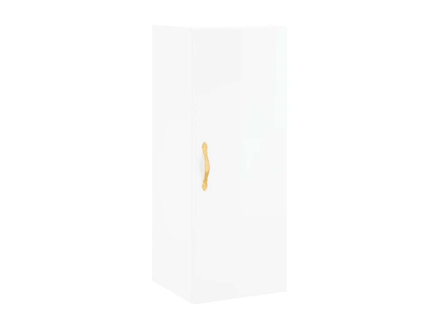 Highboard Hochglanz-Weiß 34,5x34x180 cm Holzwerkstoff