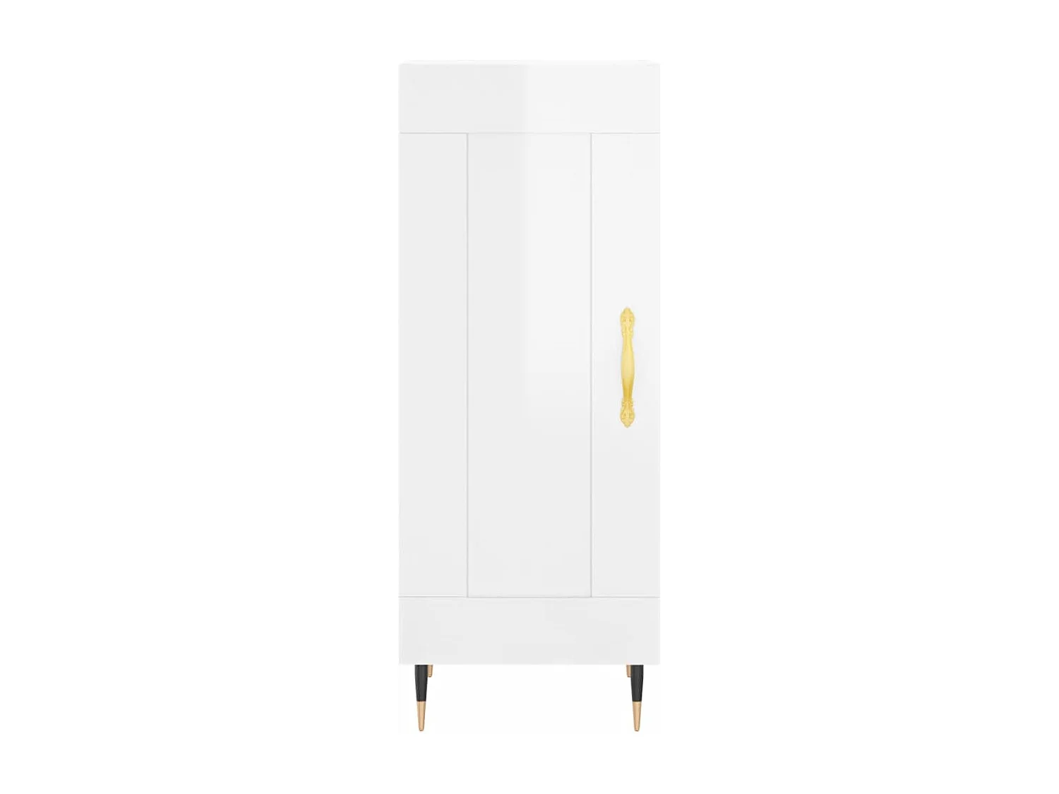 Highboard Hochglanz-Weiß 34,5x34x180 cm Holzwerkstoff