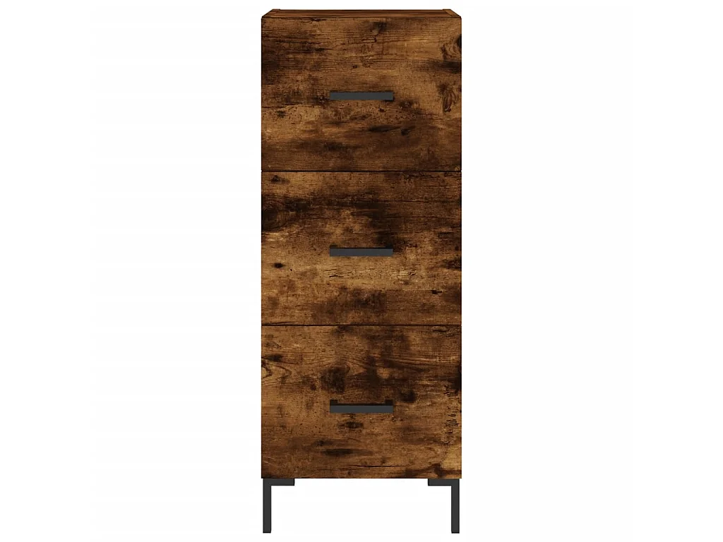Credenza Rovere Fumo 34,5x34x180 cm in Legno Multistrato