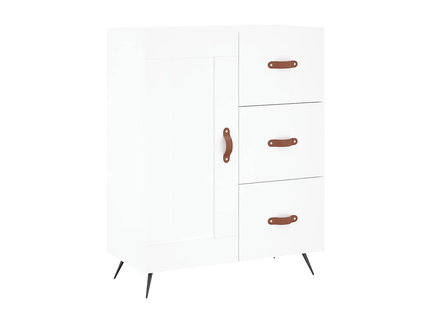 Buffet blanc 69,5x34x90 cm bois d'ingénierie