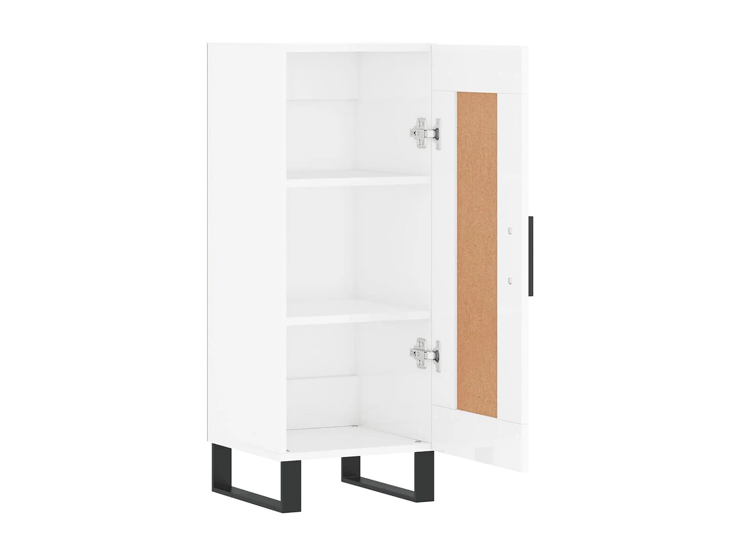 Sideboard Hochglanz-Weiß 34,5x34x90 cm Holzwerkstoff