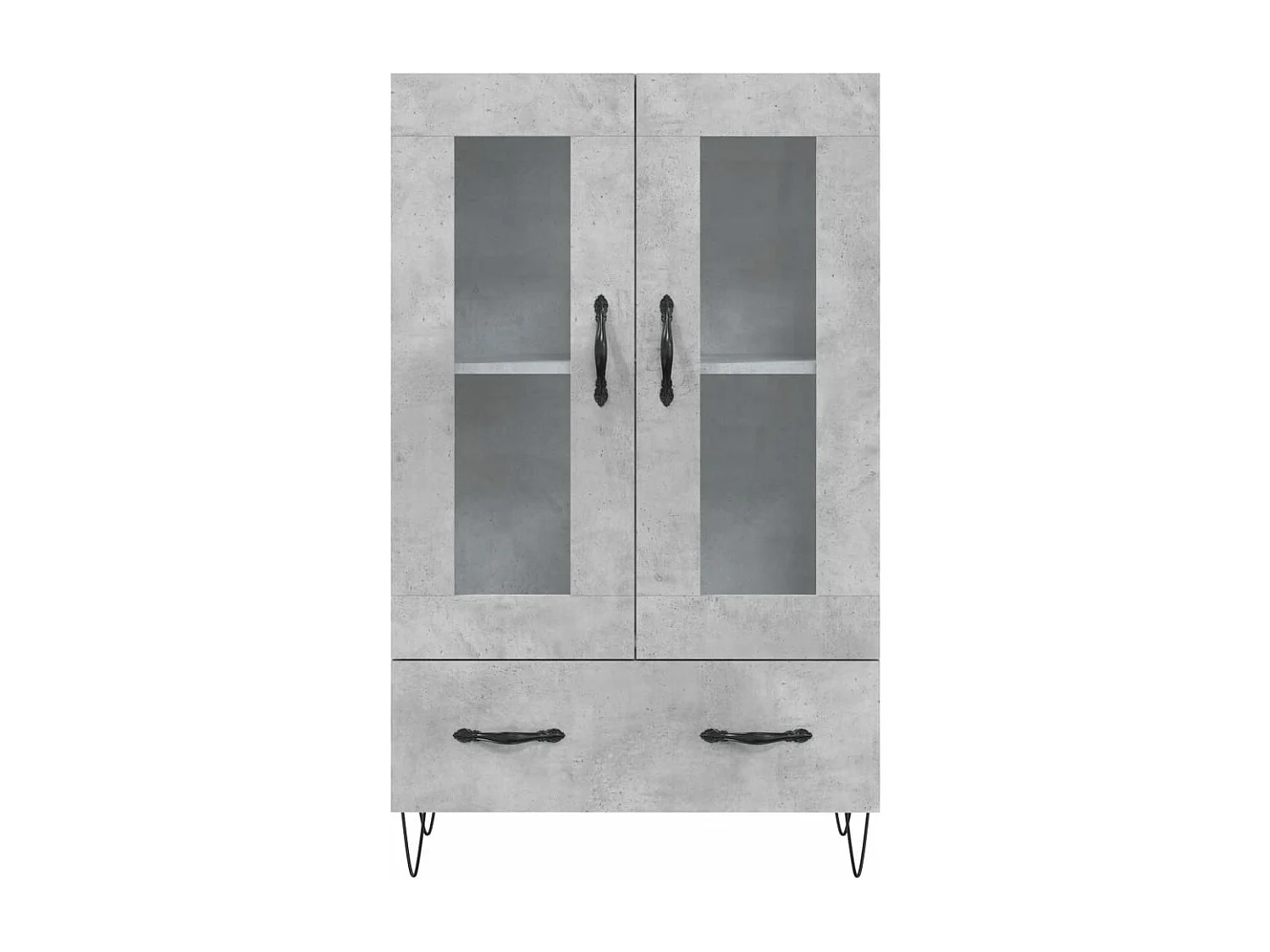 Credenza Grigio Cemento 69,5x31x115 cm in Legno Multistrato