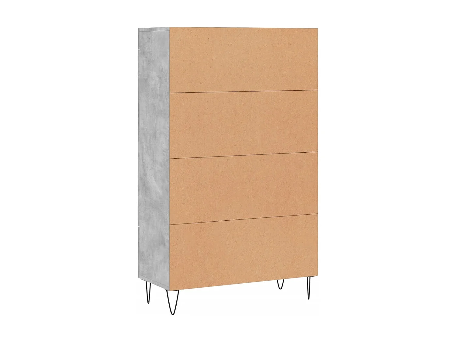 Credenza Grigio Cemento 69,5x31x115 cm in Legno Multistrato