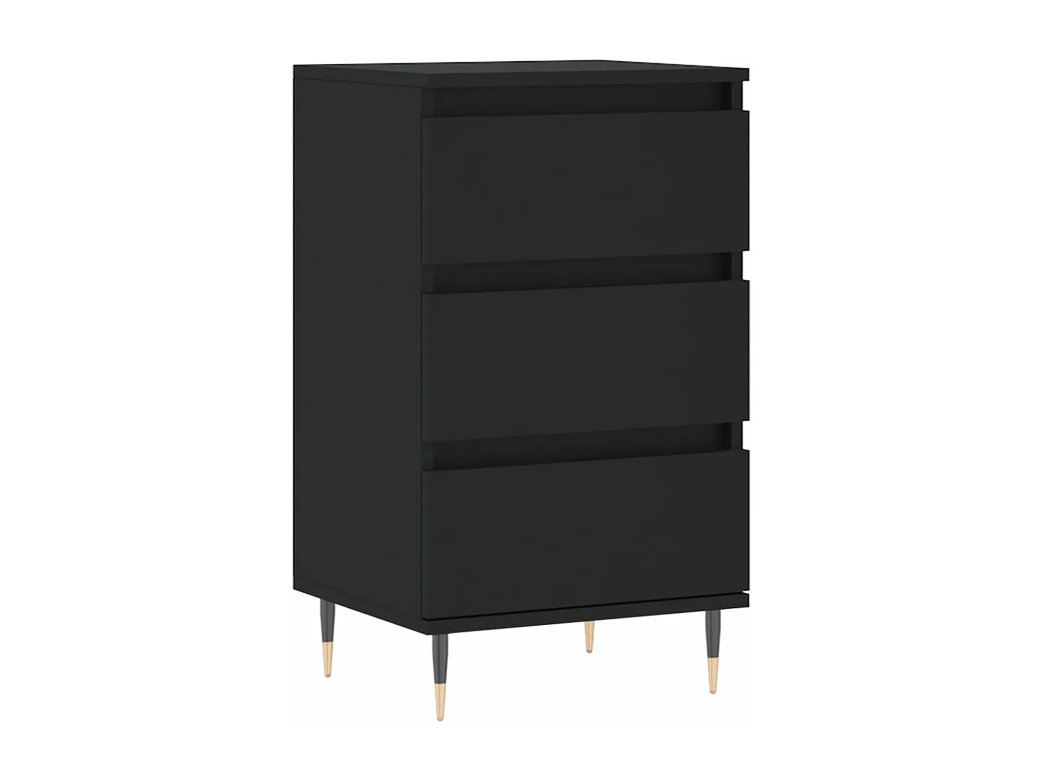 Dressoir 40x35x70 cm bewerkt hout zwart