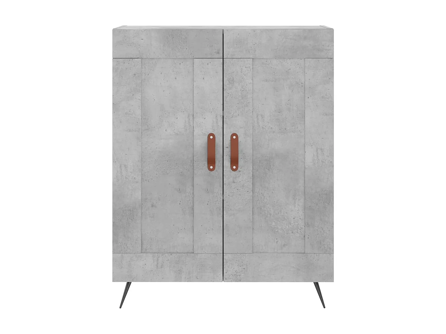Buffet haut Gris béton 69,5x34x180 cm Bois d'ingénierie