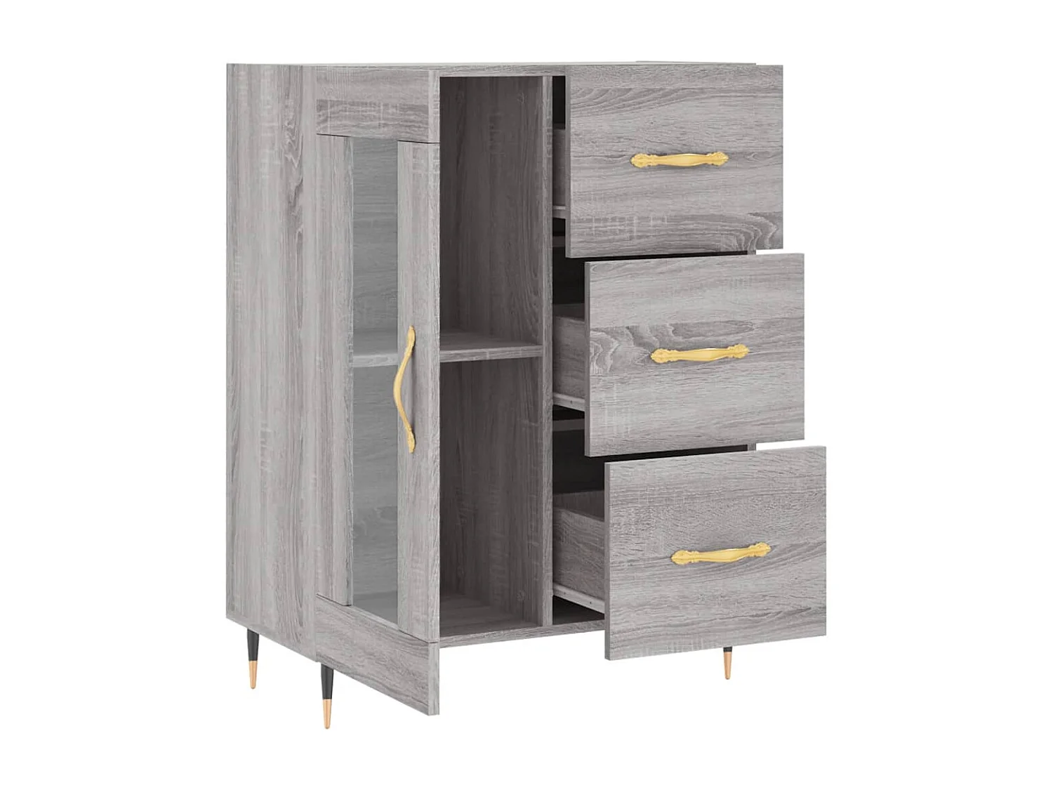 Buffet sonoma gris 69,5x34x90 cm bois d'ingénierie