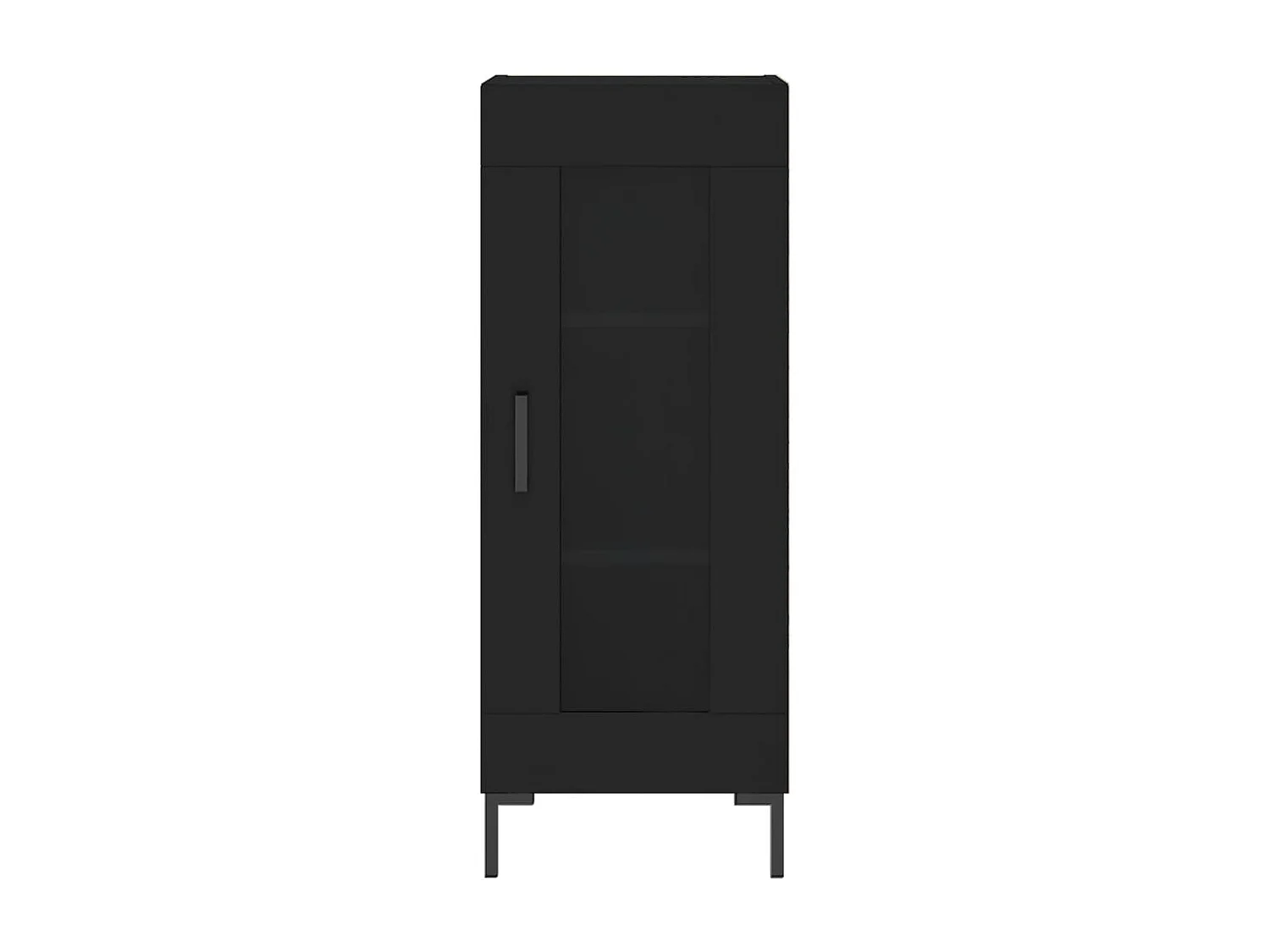 Highboard Schwarz 34,5x34x180 cm Holzwerkstoff