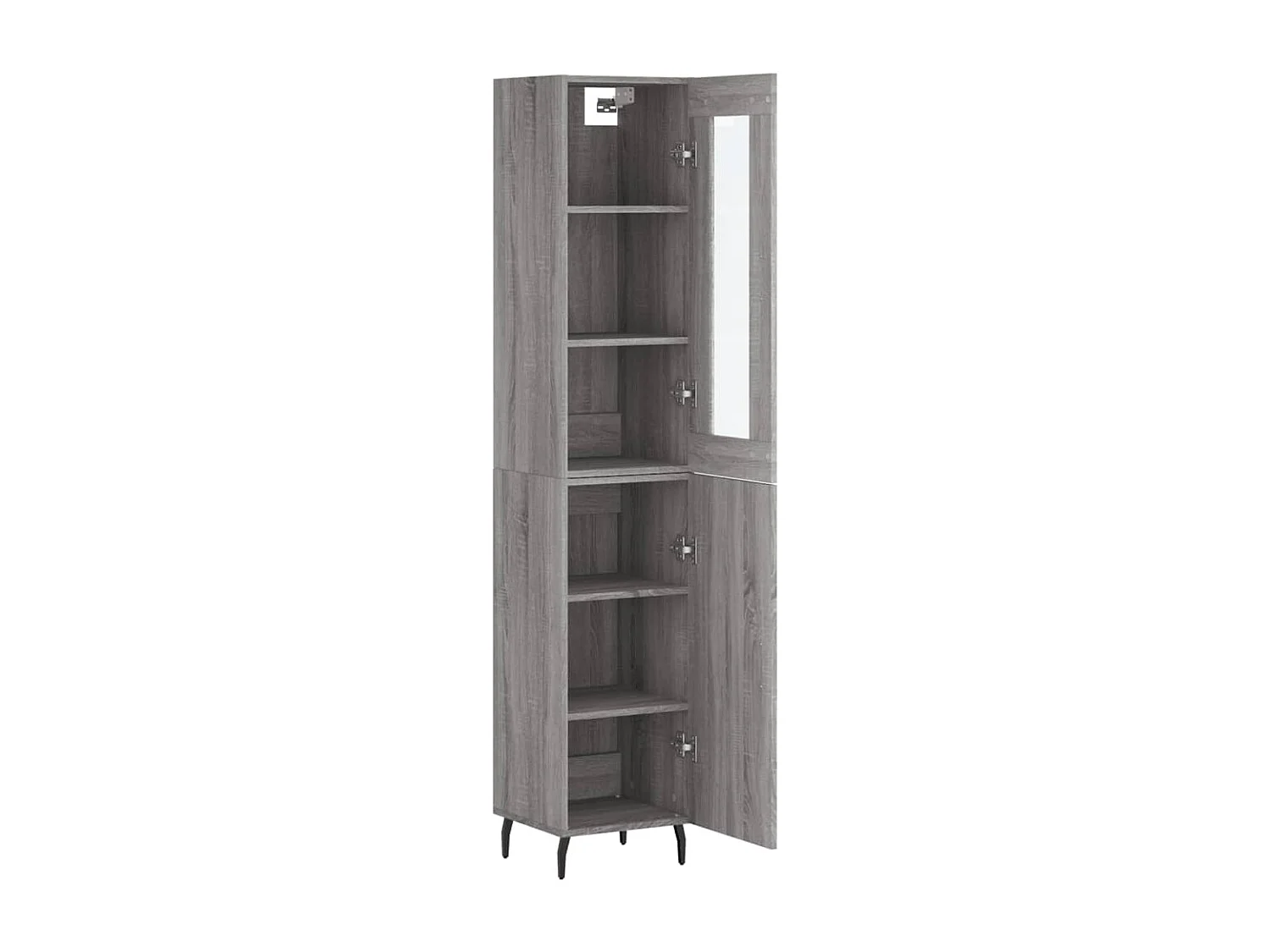 Highboard Grau Sonoma 34,5x34x180 cm Holzwerkstoff