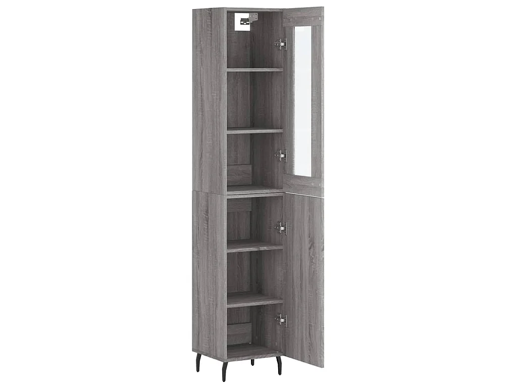 Highboard Grau Sonoma 34,5x34x180 cm Holzwerkstoff