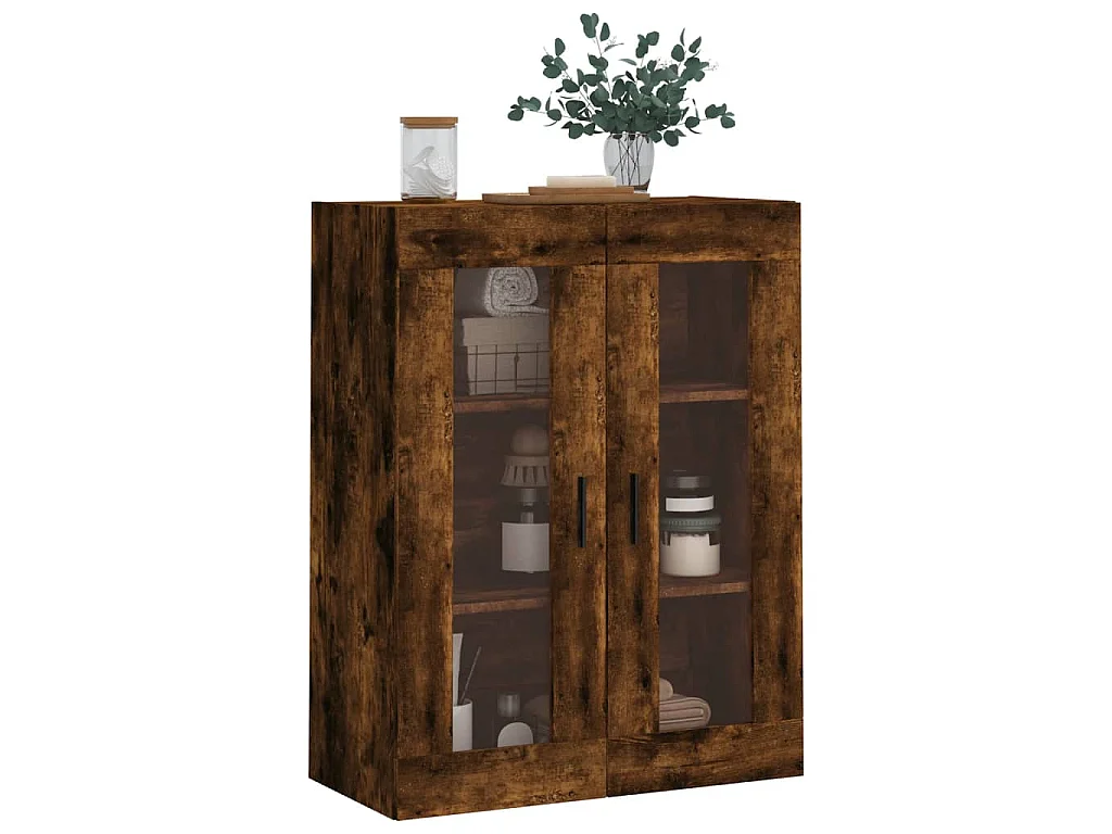 Mobile a Parete Rovere Fumo 69,5x34x90 cm