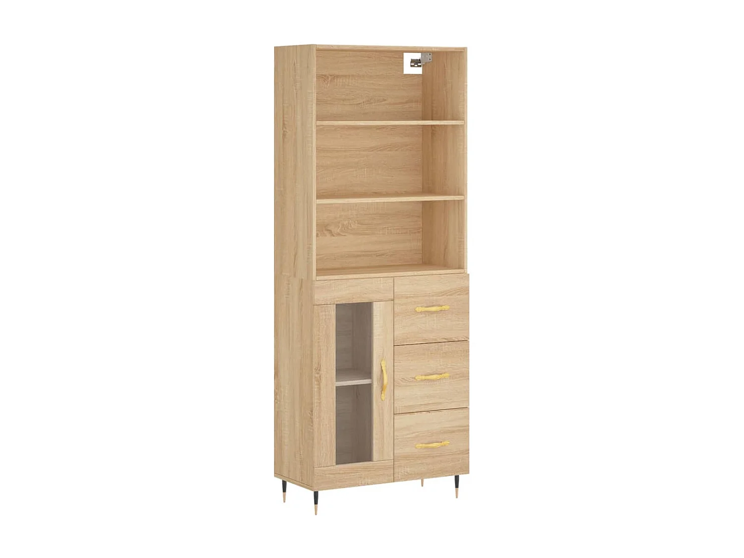 Buffet haut Chêne sonoma 69,5x34x180 cm Bois d'ingénierie