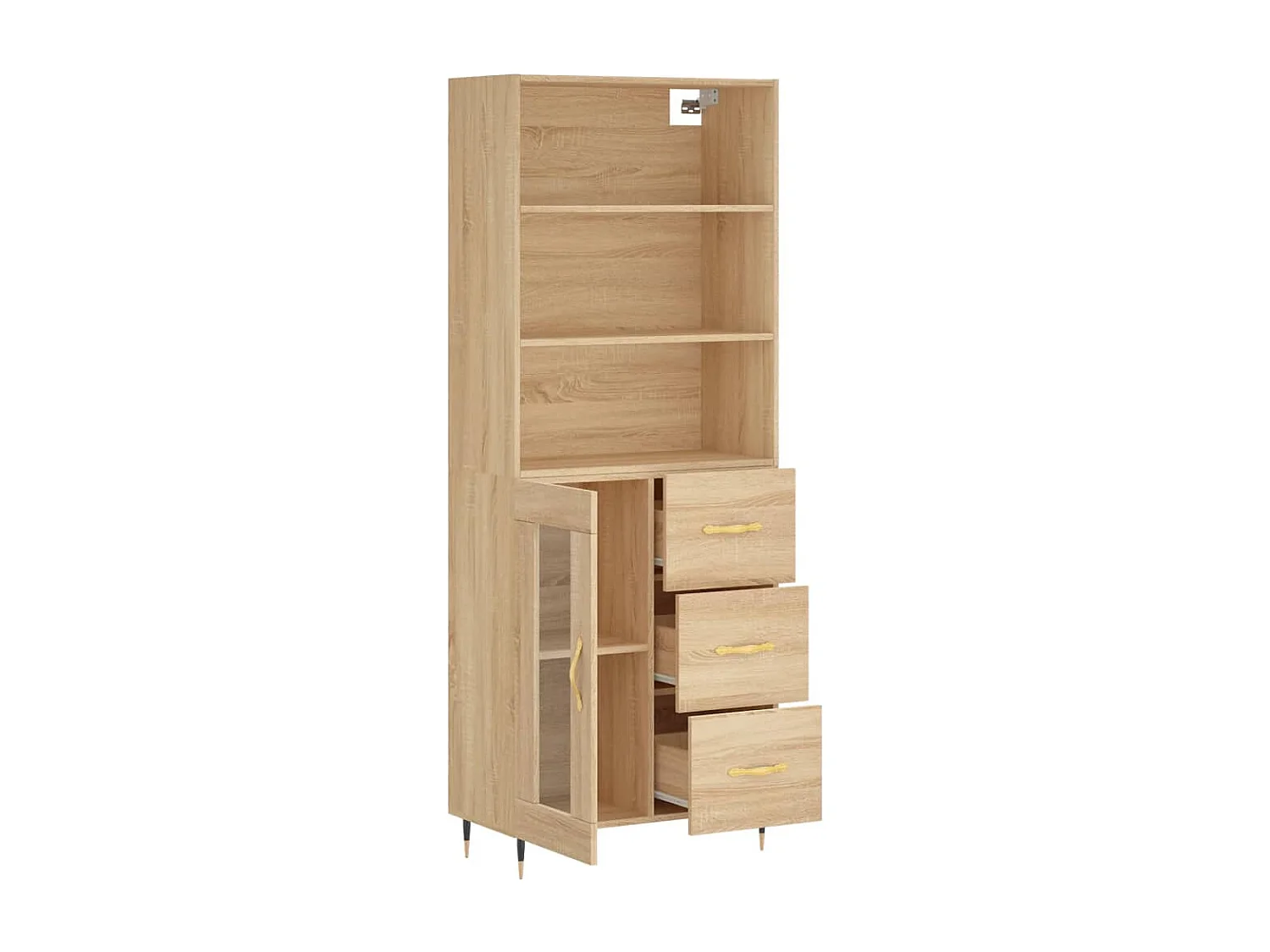 Buffet haut Chêne sonoma 69,5x34x180 cm Bois d'ingénierie