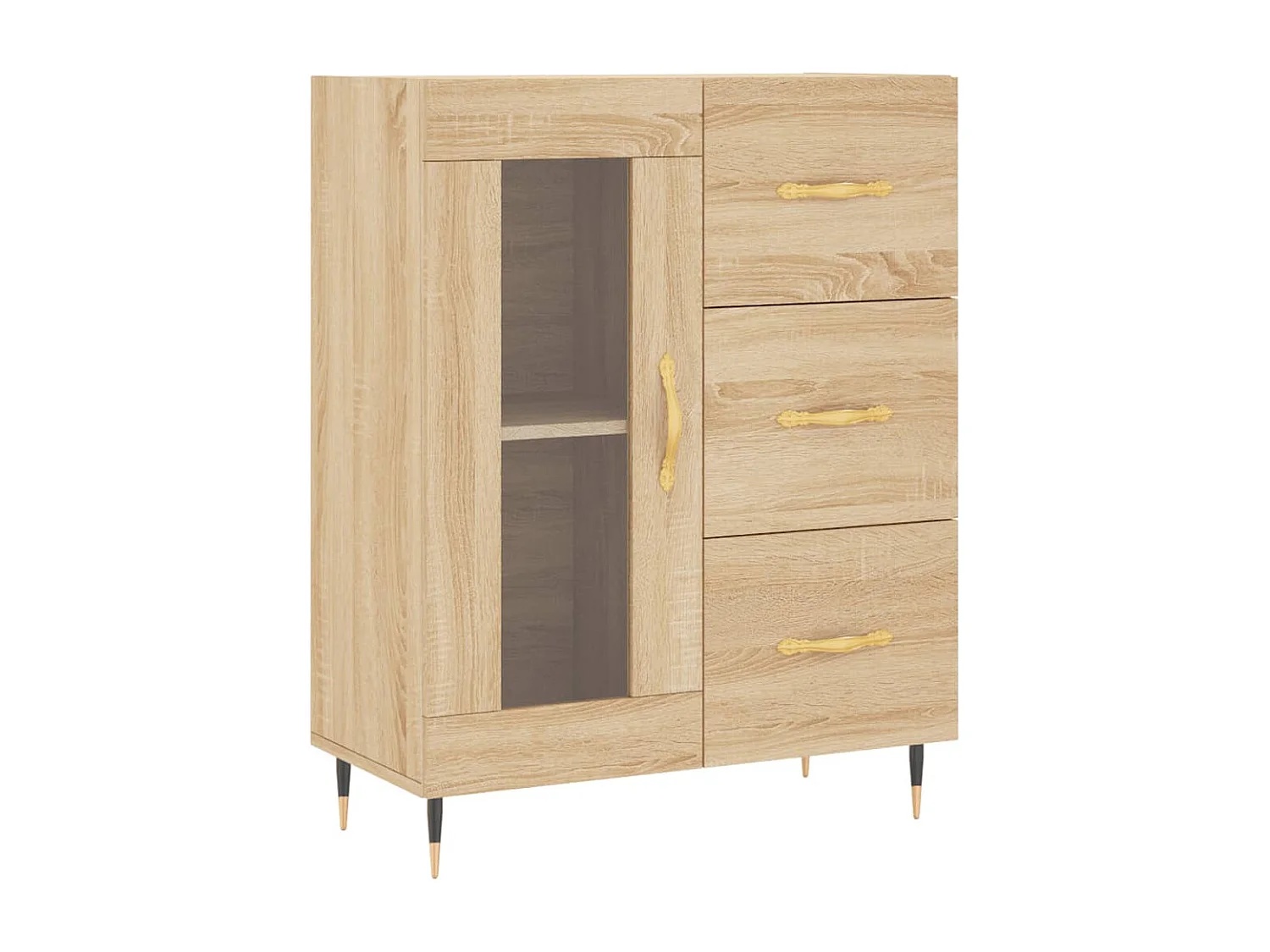 Buffet haut Chêne sonoma 69,5x34x180 cm Bois d'ingénierie