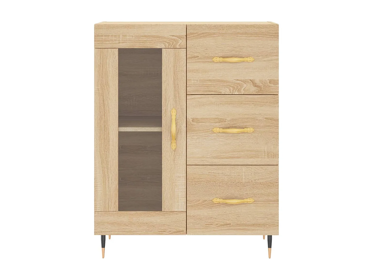 Buffet haut Chêne sonoma 69,5x34x180 cm Bois d'ingénierie