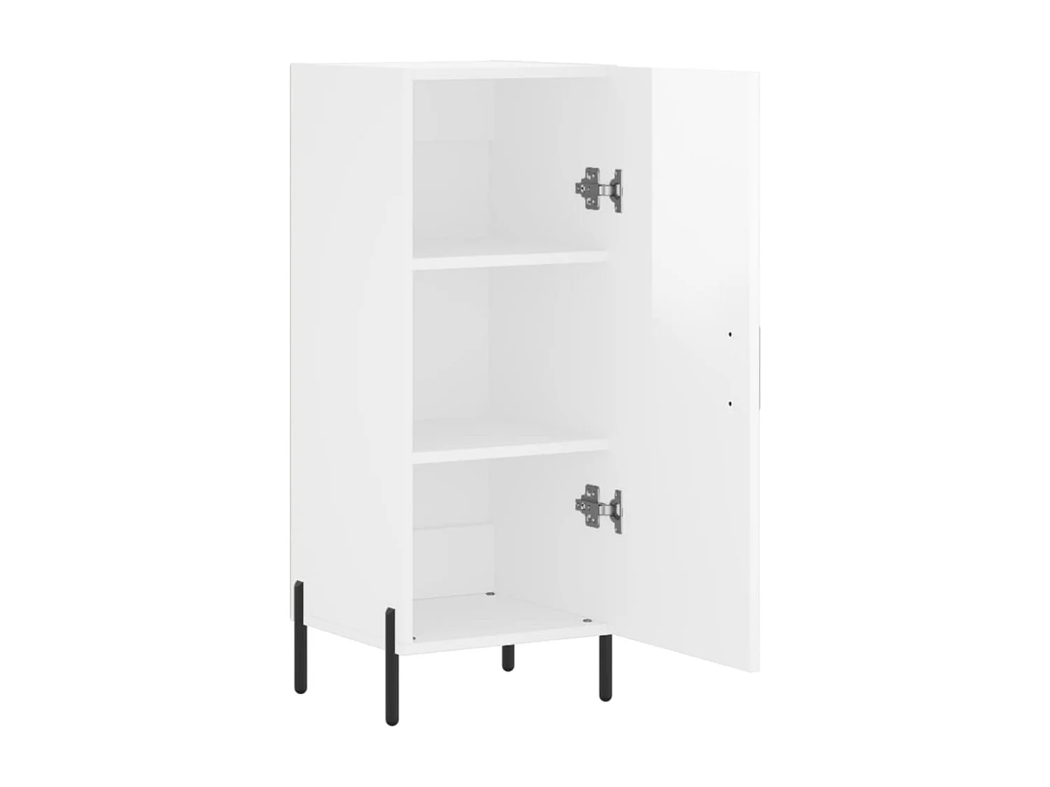 Dressoir 34,5x34x90 cm bewerkt hout hoogglans wit