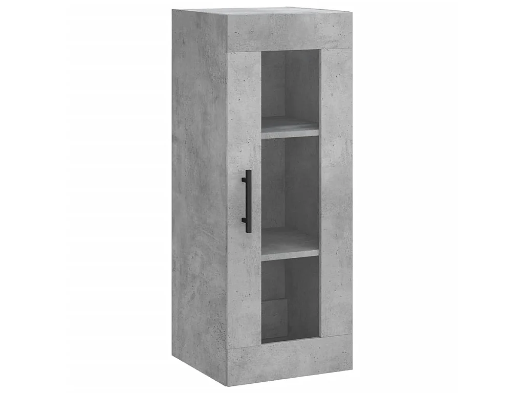 Buffet haut Gris béton 34,5x34x180 cm Bois d'ingénierie