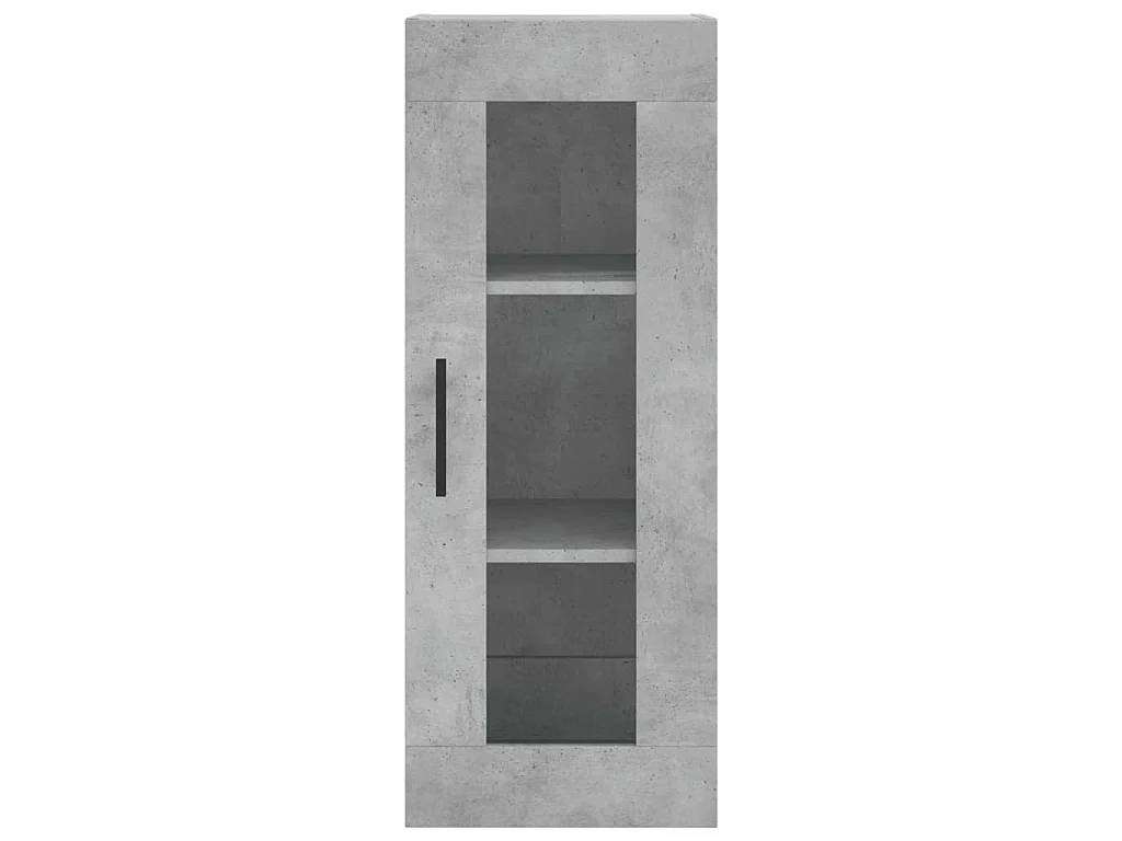 Buffet haut Gris béton 34,5x34x180 cm Bois d'ingénierie