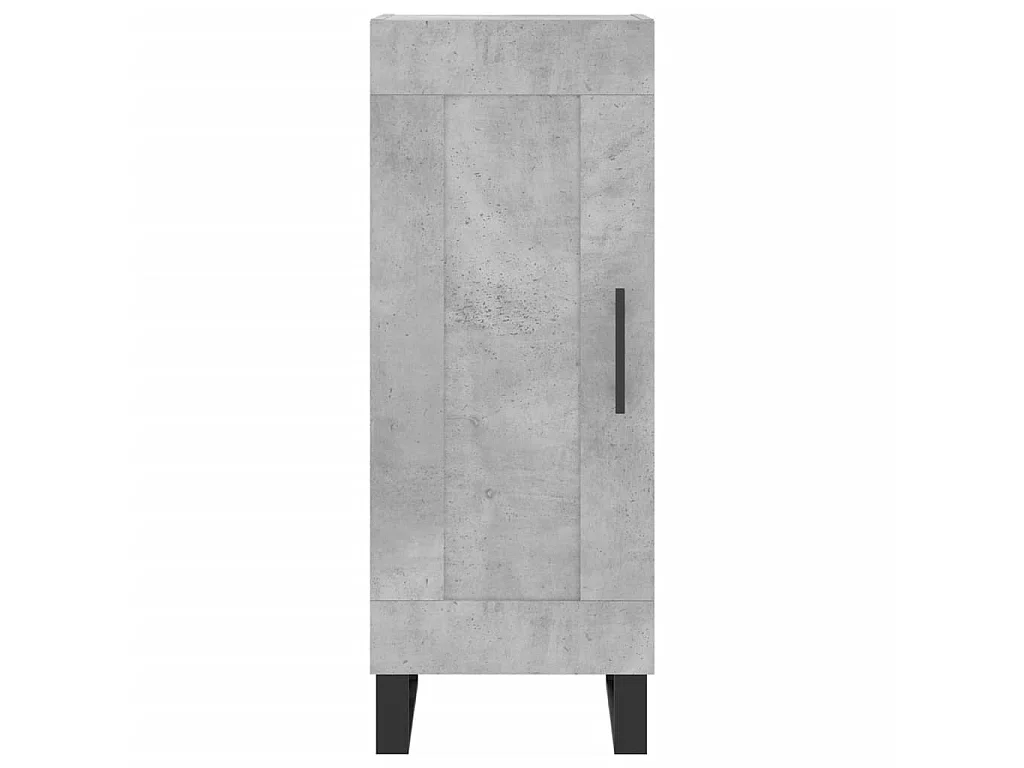 Buffet haut Gris béton 34,5x34x180 cm Bois d'ingénierie