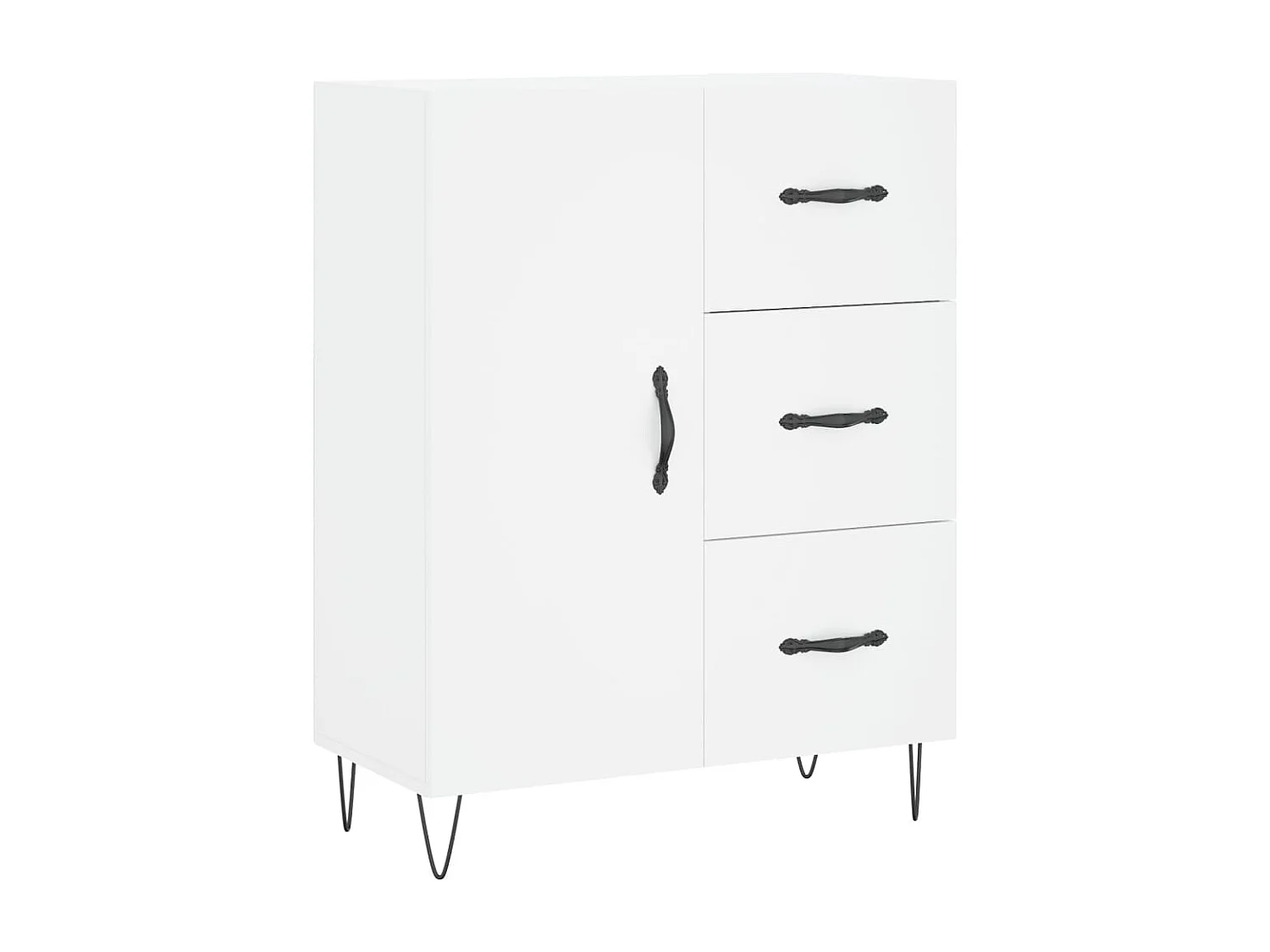Buffet blanc 69,5x34x90 cm bois d'ingénierie