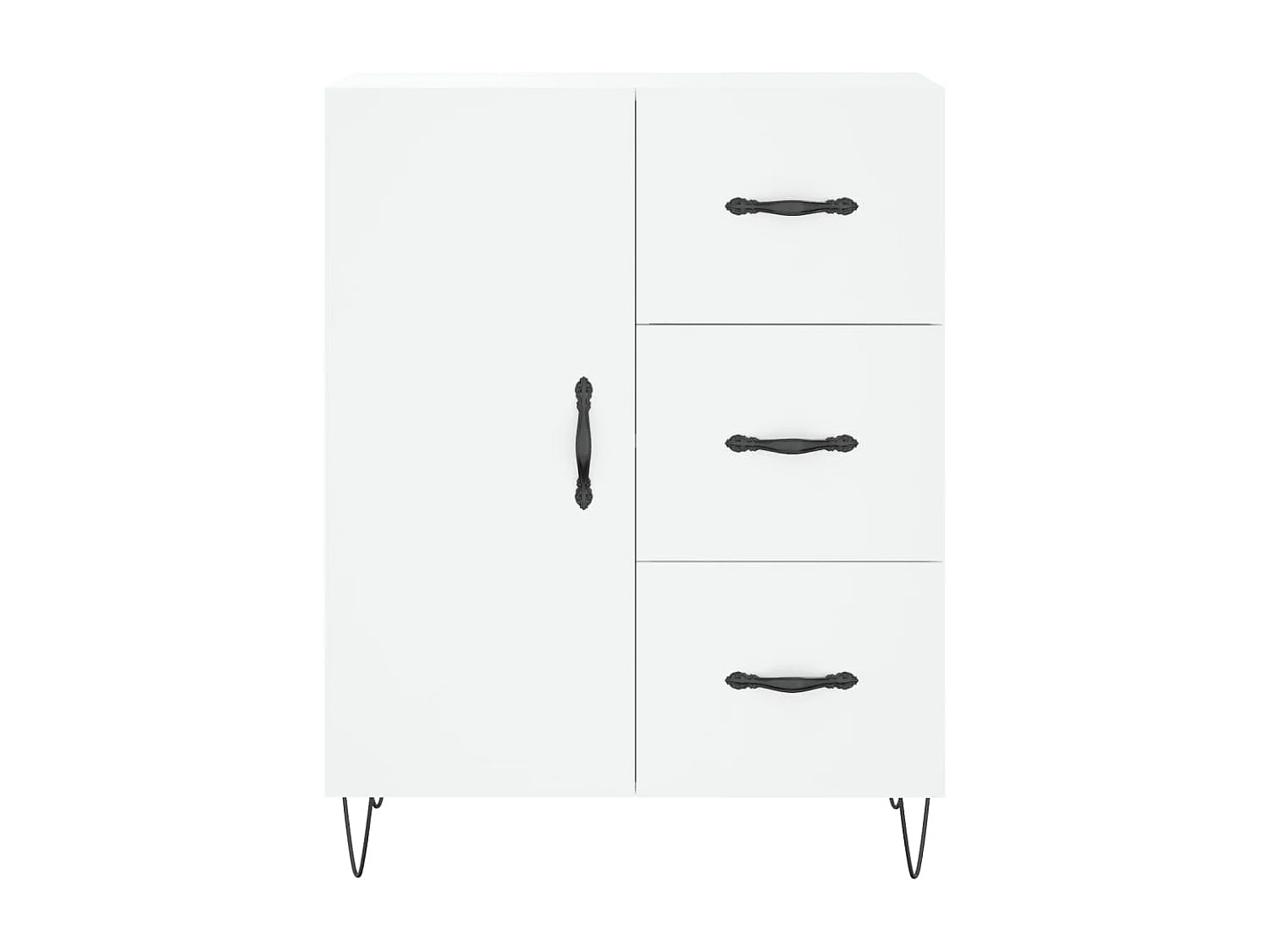 Buffet blanc 69,5x34x90 cm bois d'ingénierie