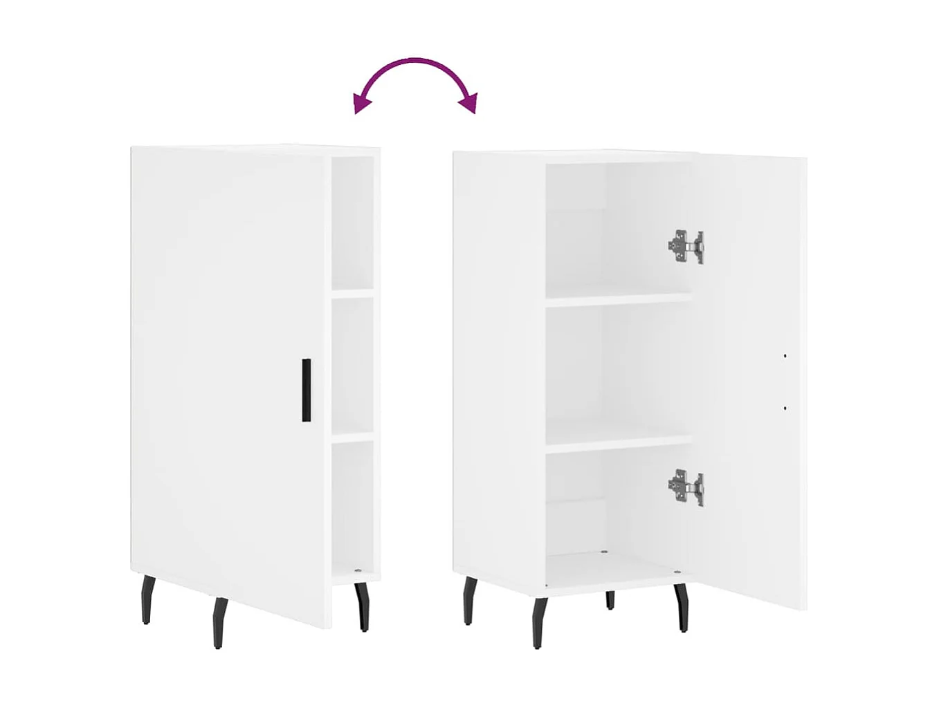 Buffet blanc 34,5x34x90 cm bois d'ingénierie