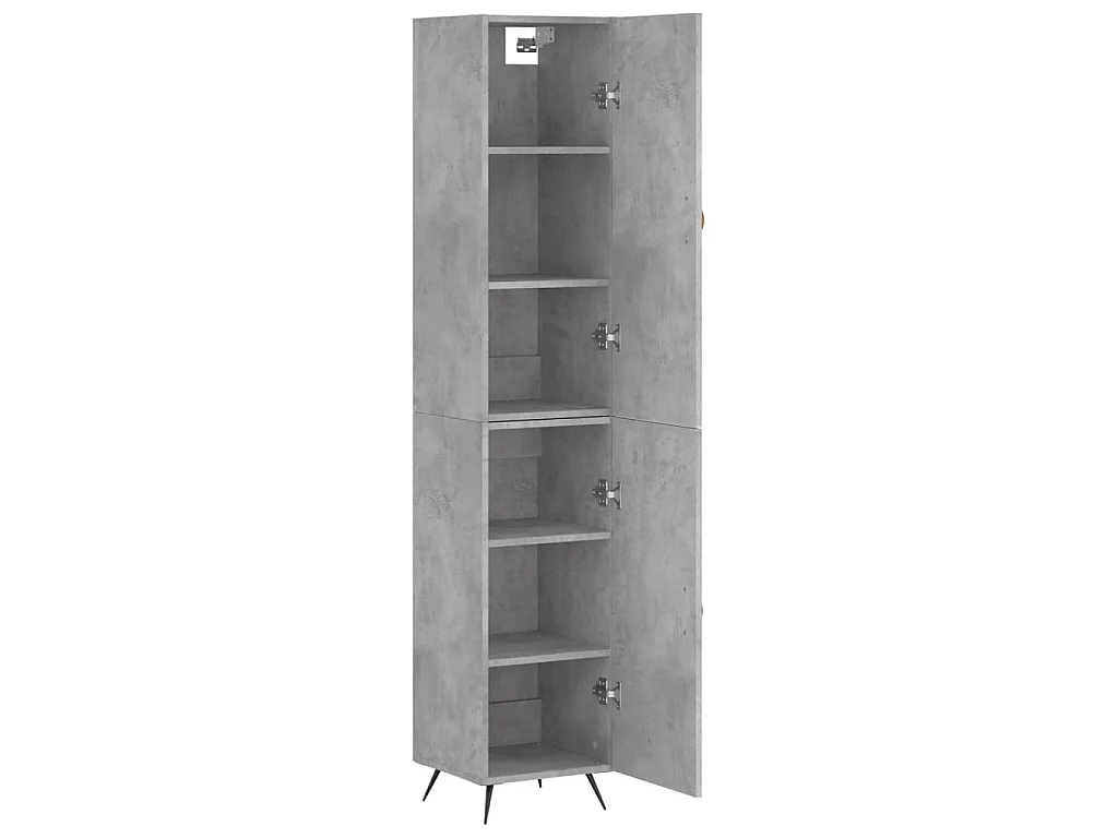 Highboard Betongrau 34,5x34x180 cm Holzwerkstoff