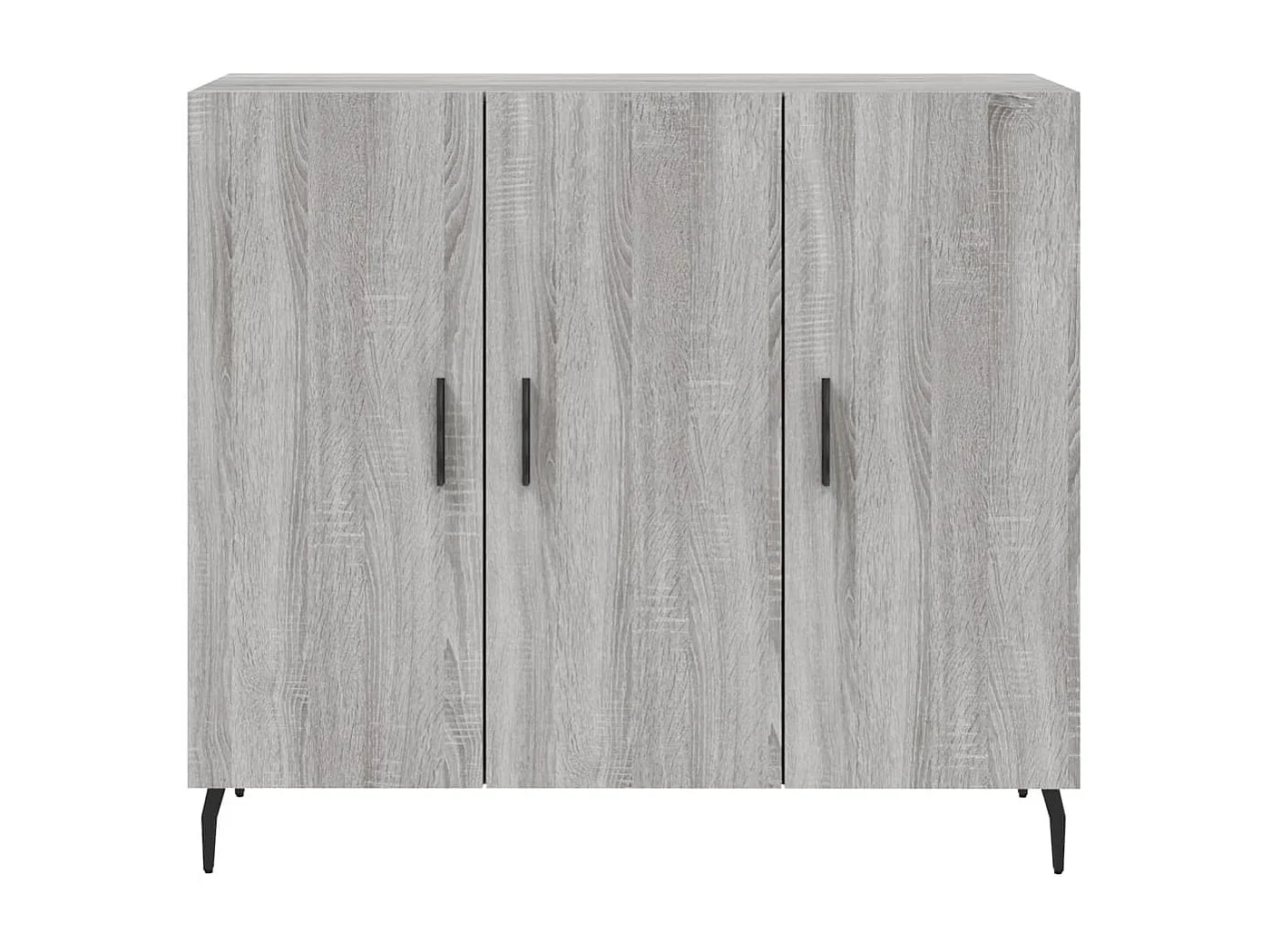 Dressoir 90x34x80 cm bewerkt hout grijs sonoma eikenkleurig