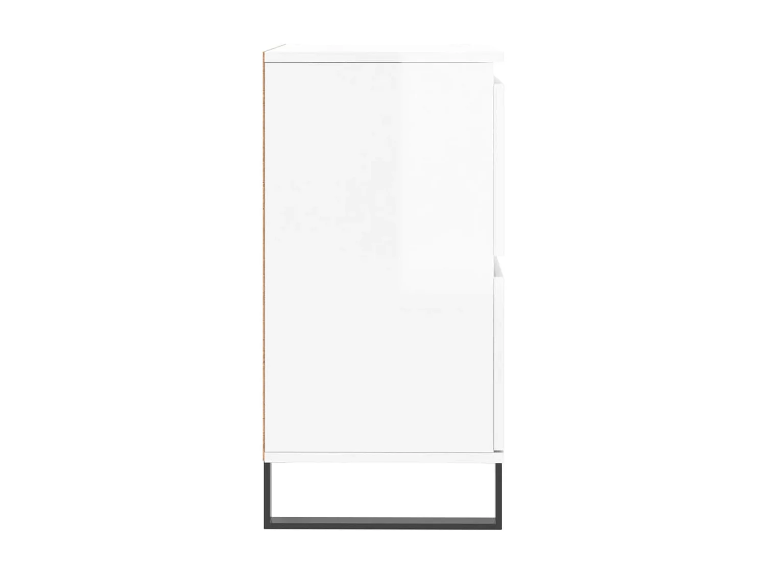 Buffet Blanc brillant 60x35x70 cm Bois d'ingénierie