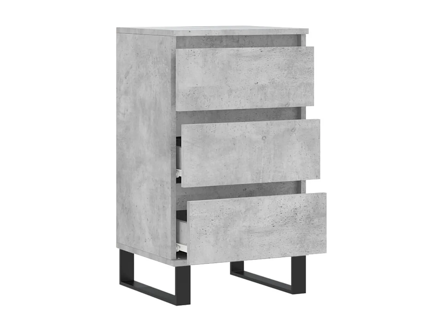 Buffet gris béton 40x35x70 cm bois d'ingénierie