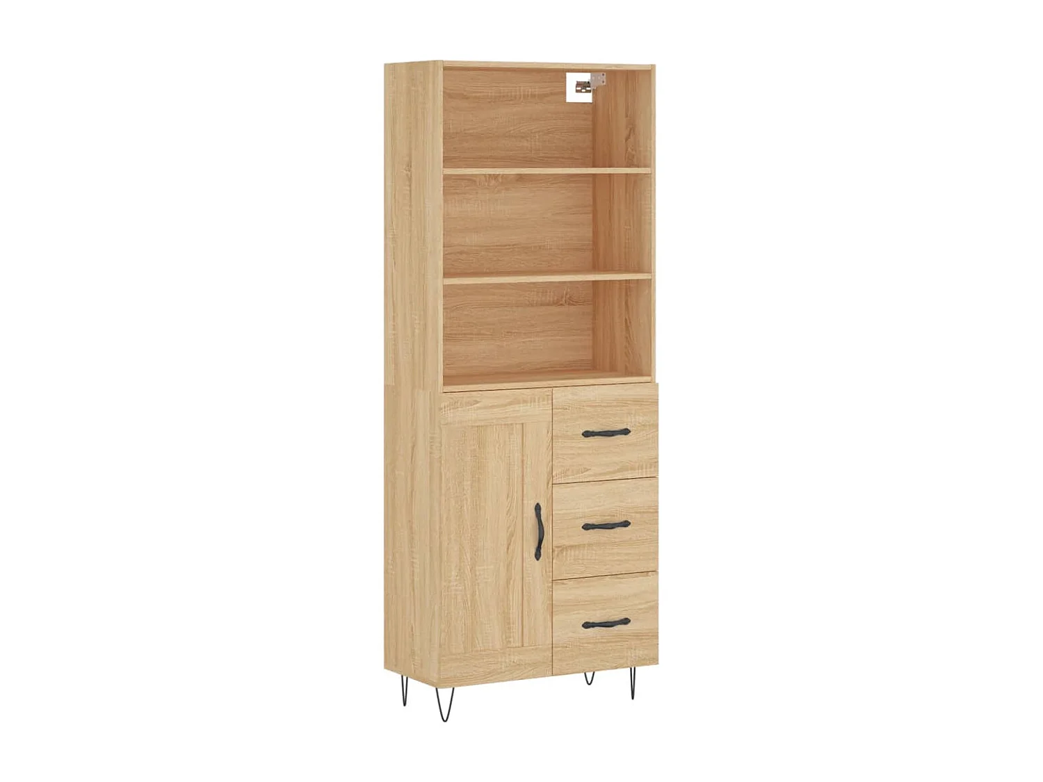 Highboard Sonoma-Eiche 69,5x34x180 cm Holzwerkstoff