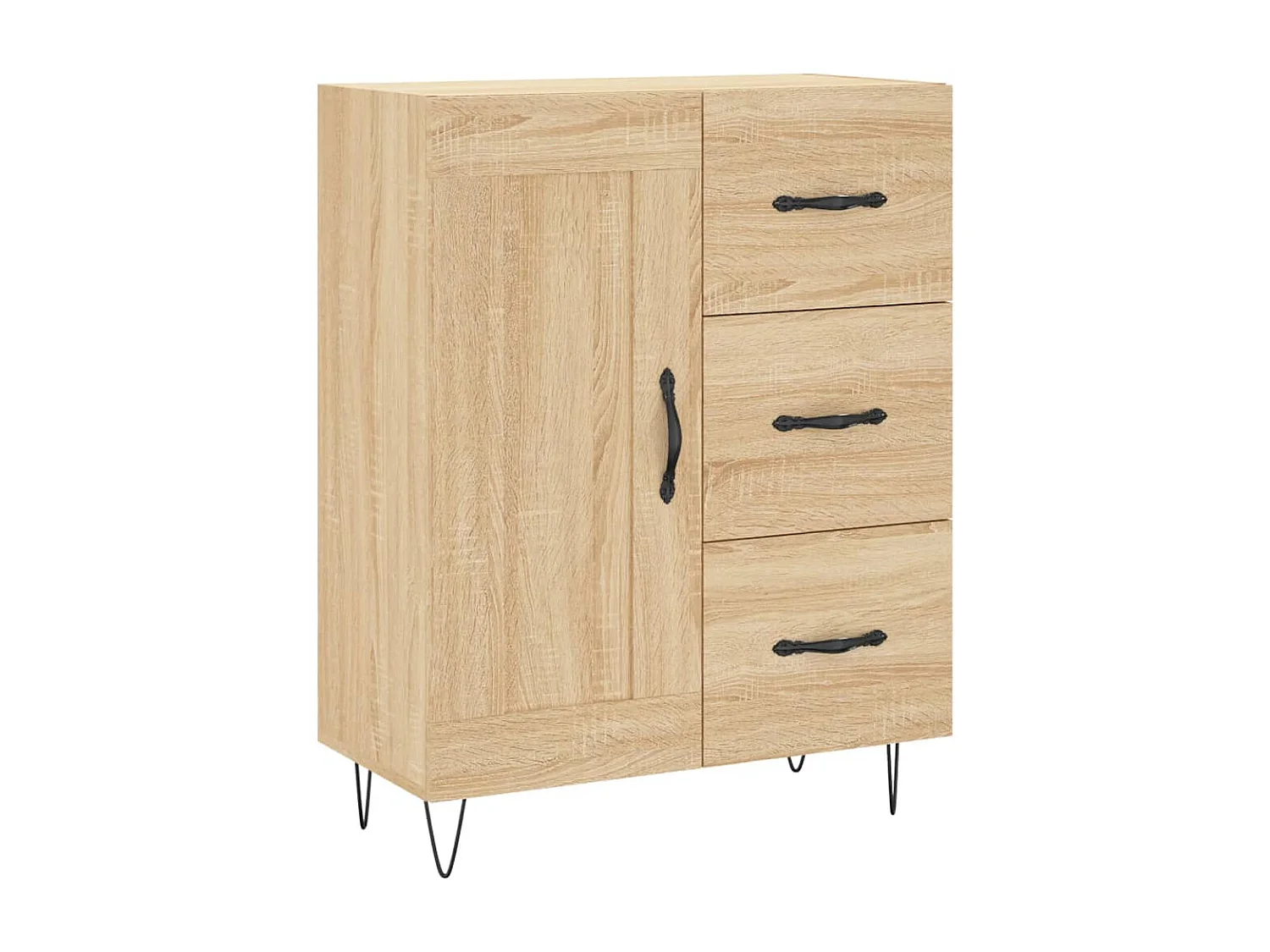 Highboard Sonoma-Eiche 69,5x34x180 cm Holzwerkstoff