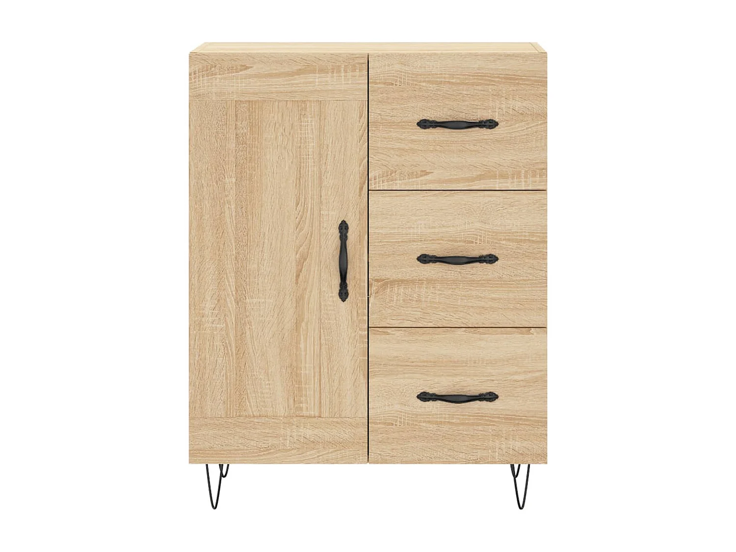 Highboard Sonoma-Eiche 69,5x34x180 cm Holzwerkstoff