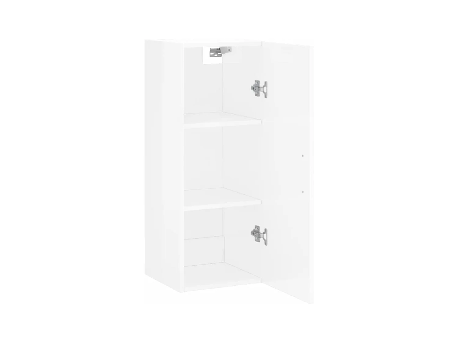 Mobile a Parete Bianco Lucido 34,5x34x90 cm