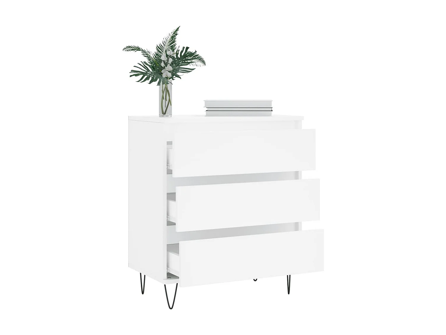 Credenza Bianca 60x35x70 cm in Legno Multistrato