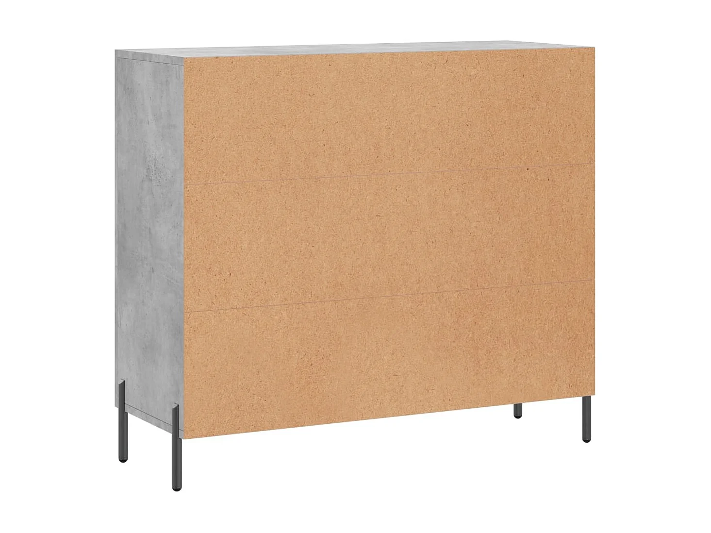 Dressoir 90x34x80 cm bewerkt hout betongrijs