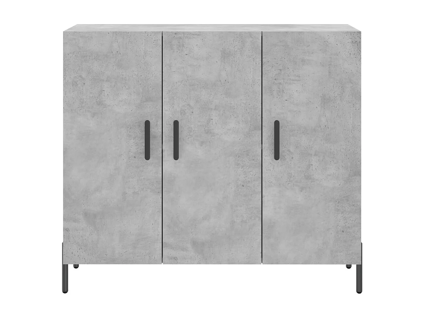 Buffet gris béton 90x34x80 cm bois d'ingénierie