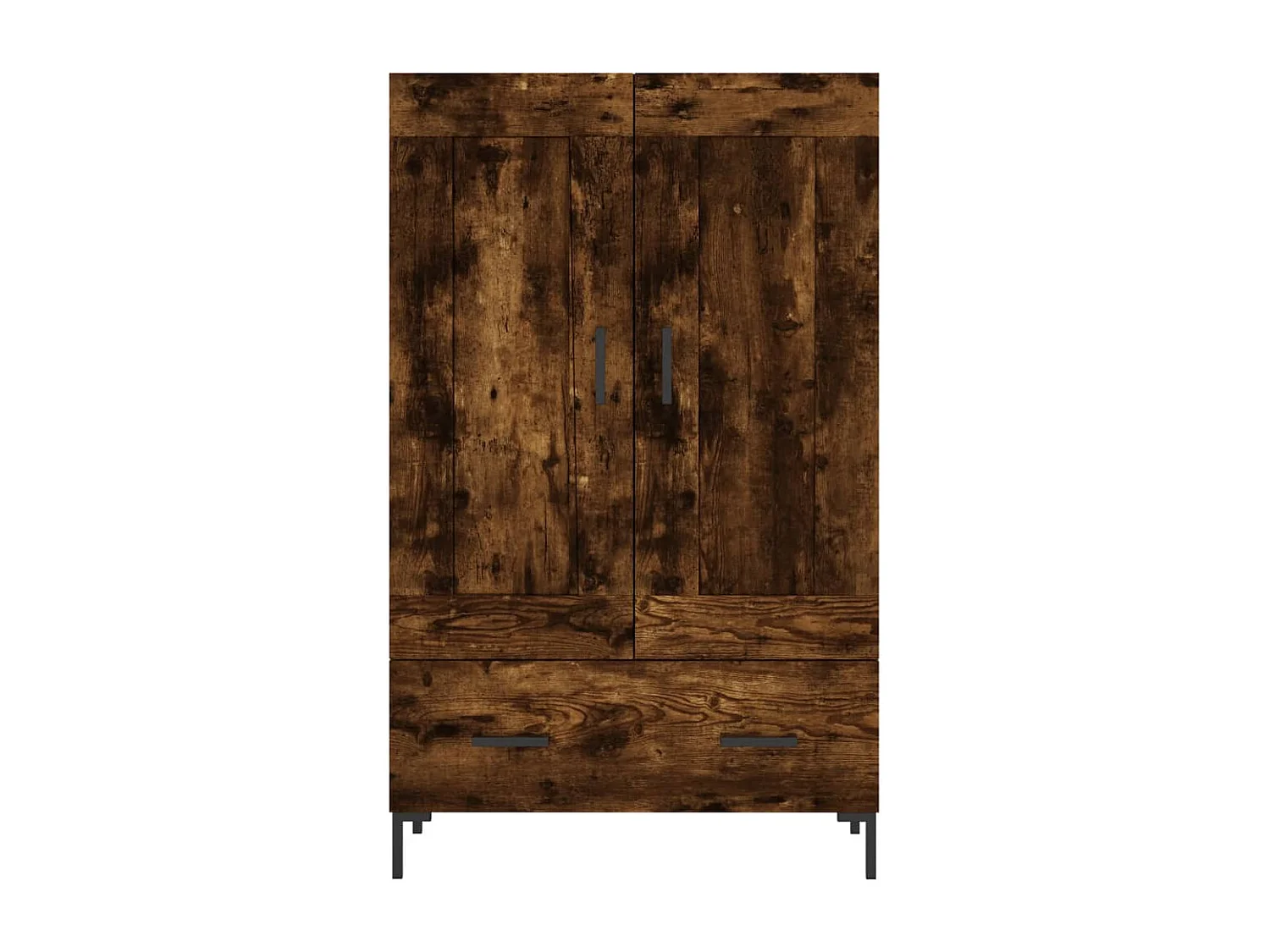 Buffet haut chêne fumé 69,5x31x115 cm bois d'ingénierie