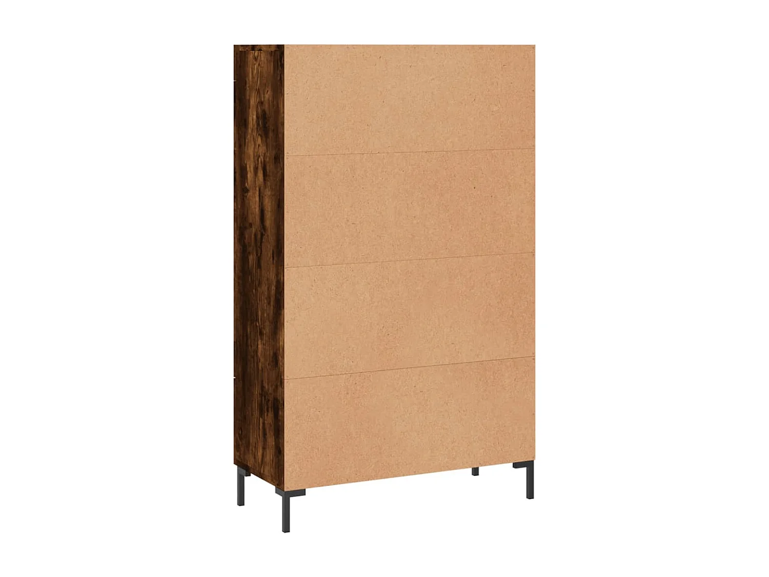 Buffet haut chêne fumé 69,5x31x115 cm bois d'ingénierie