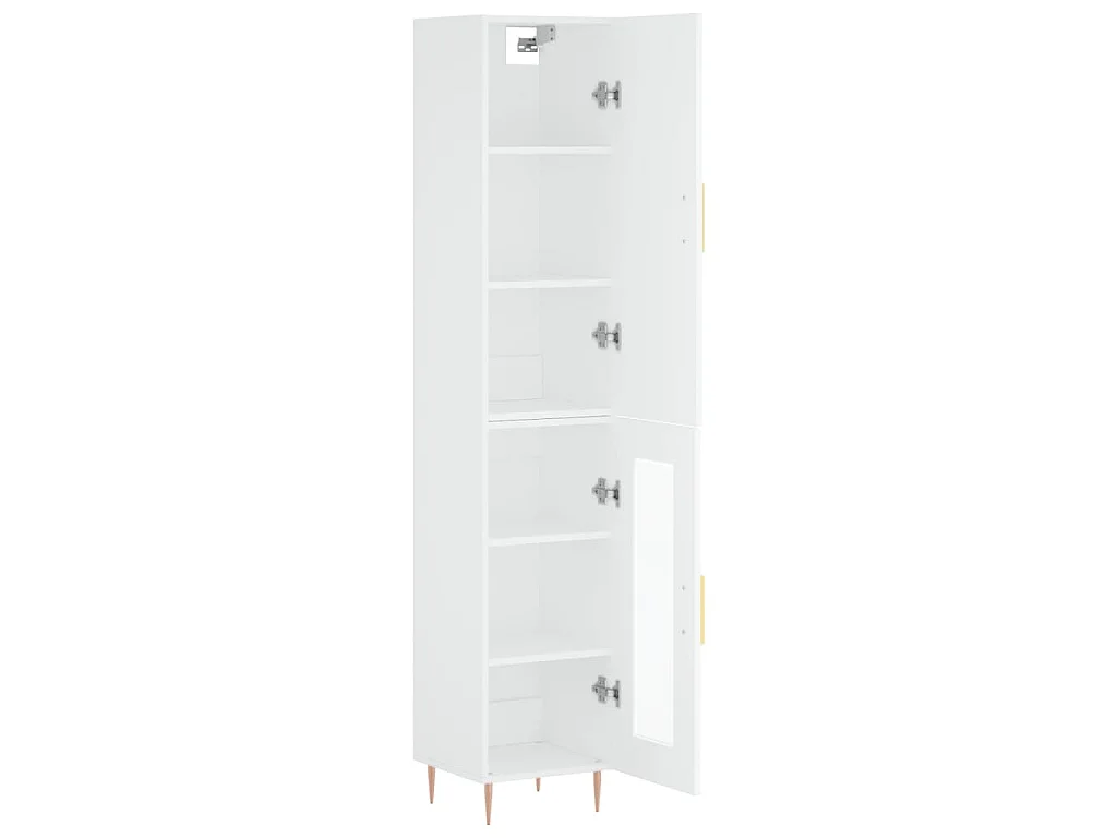 Highboard Weiß 34,5x34x180 cm Holzwerkstoff