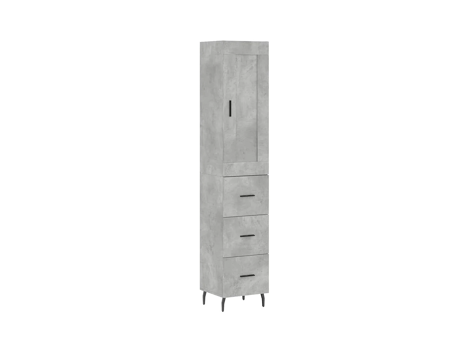 Highboard Betongrau 34,5x34x180 cm Holzwerkstoff